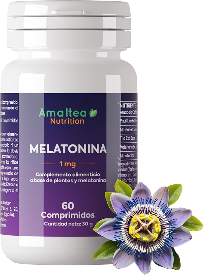 Melatonina 1mg con Pasiflora: Tu Suplemento Natural para Noches Tranquilas y Sueño Reparador
